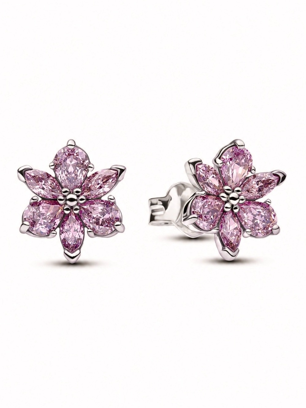 Pink Sparkling Herbarium Stud Earrings